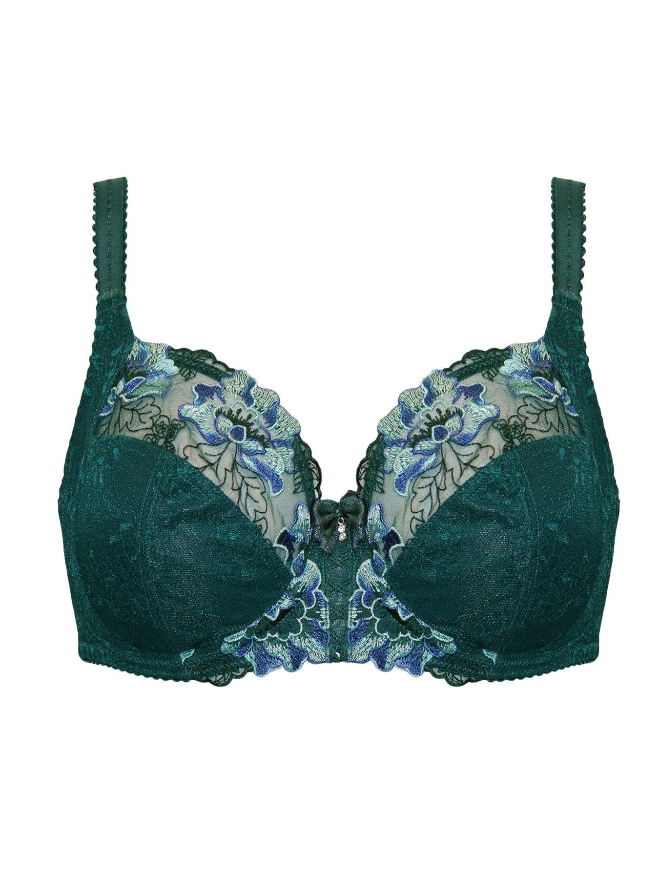 Image 3 of 4 of Pour Moi Sofia Lace Embroidered Side Support Bra D-J