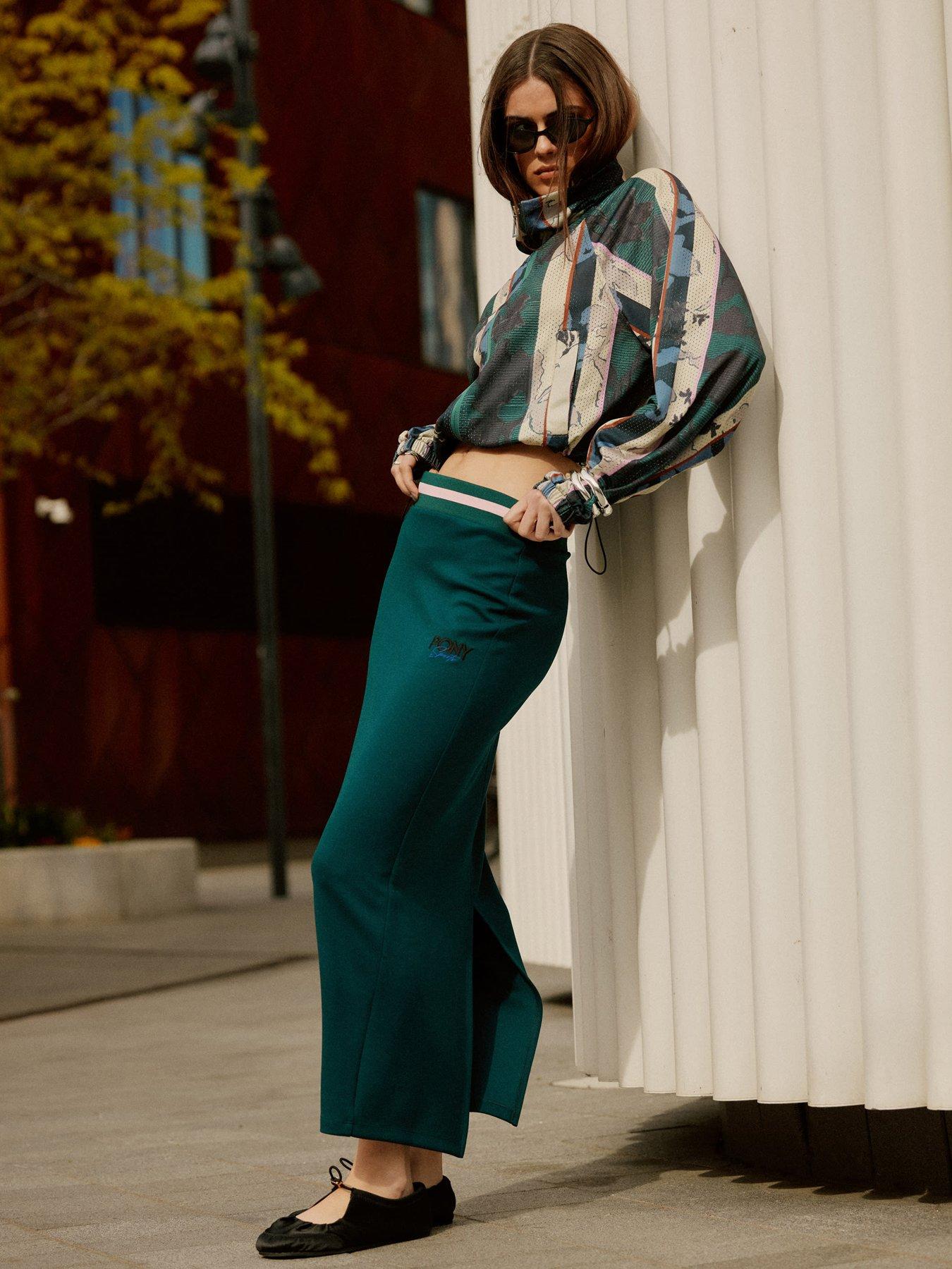 Image 1 of 4 of River Island Pony Tipped Maxi Skirt - Green