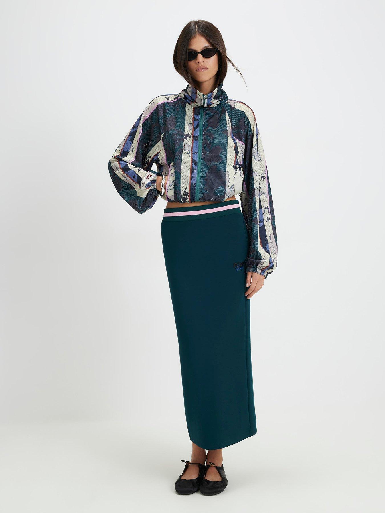 Image 3 of 4 of River Island Pony Tipped Maxi Skirt - Green