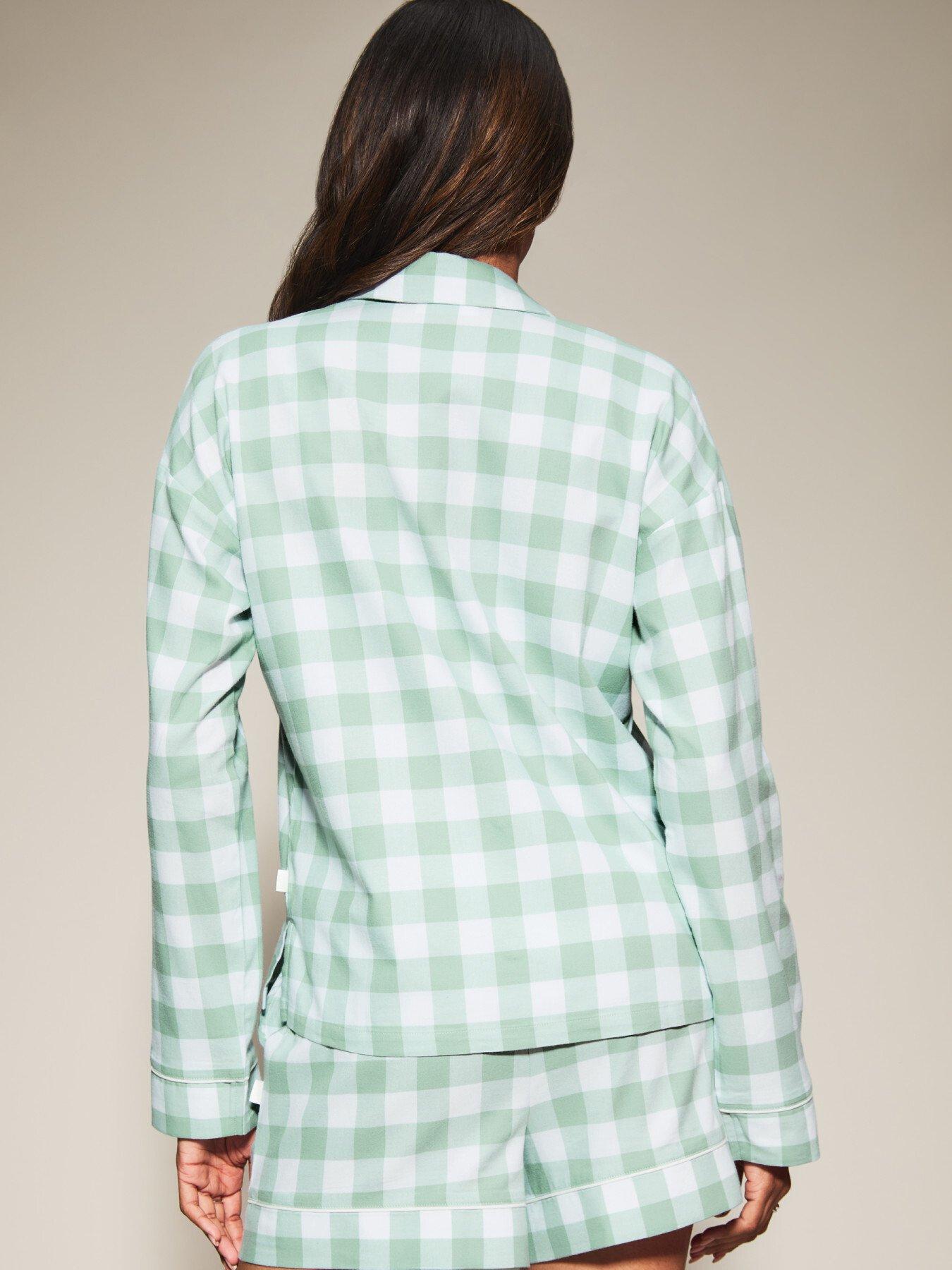 Image 2 of 3 of Knickerbox Knickerbox Gingham Pyjama Shirt & Shorts Set
