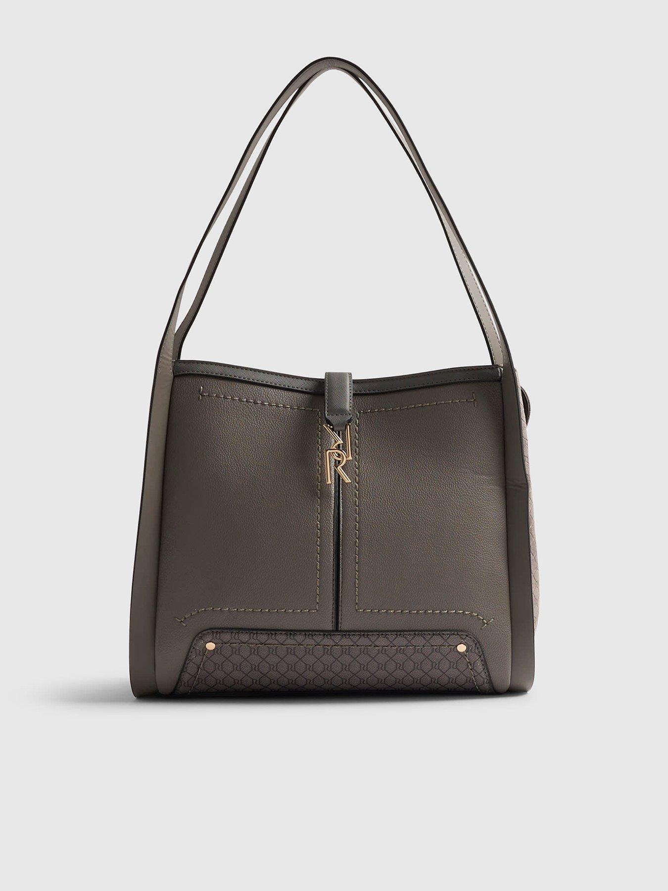 River Island Rr Tab Front Shoulder Bag - Grey