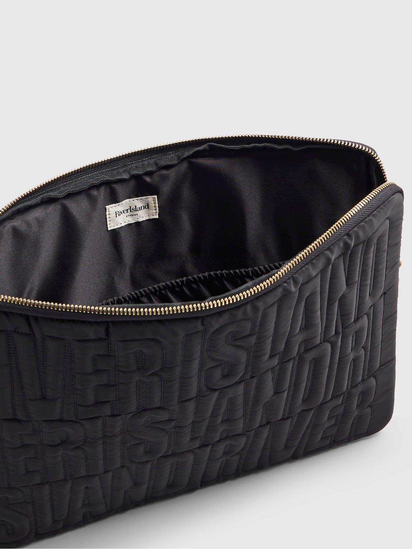 Image 3 of 5 of River Island Ri Quilted Laptop Case - Black
