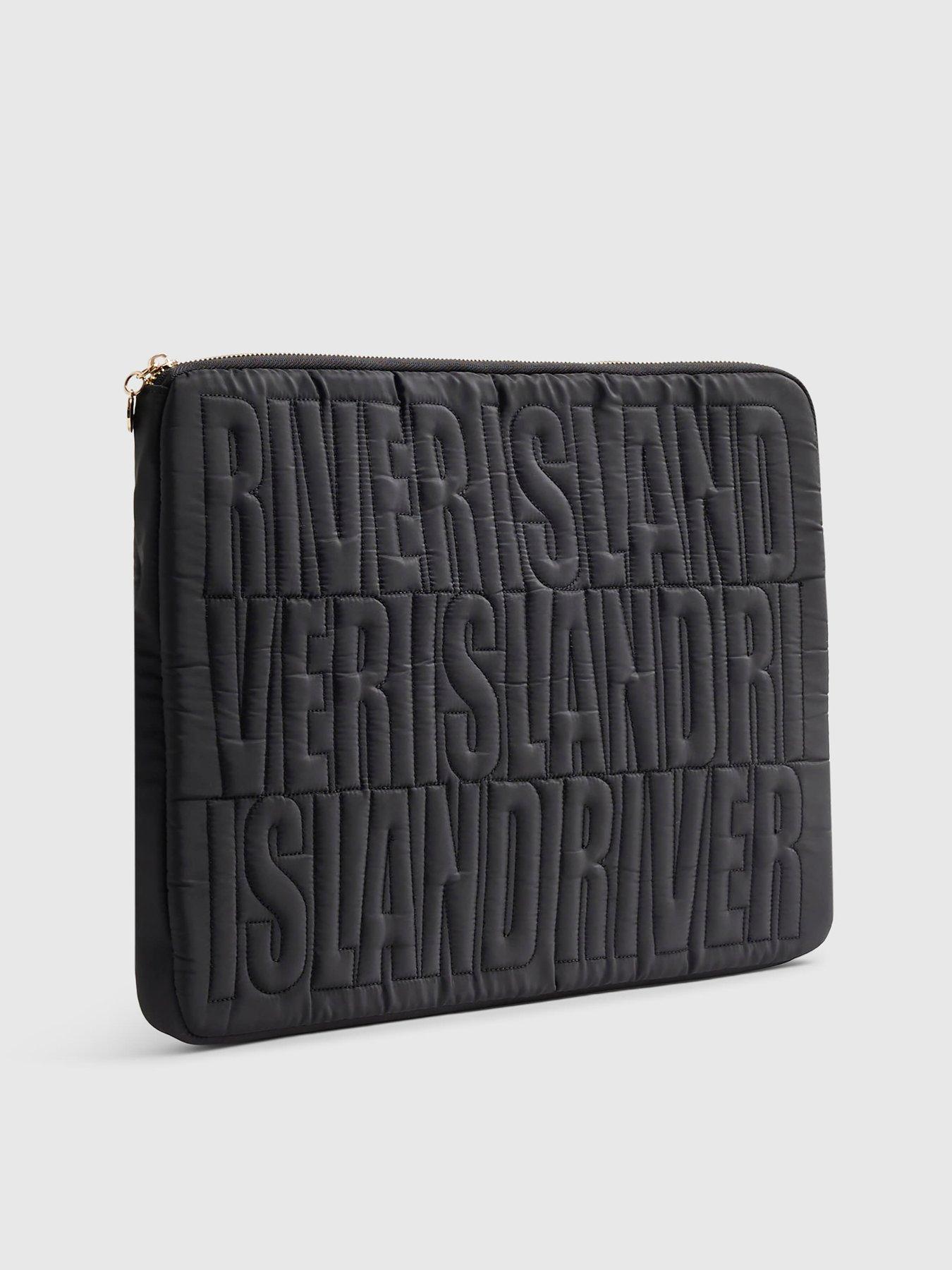 Image 5 of 5 of River Island Ri Quilted Laptop Case - Black