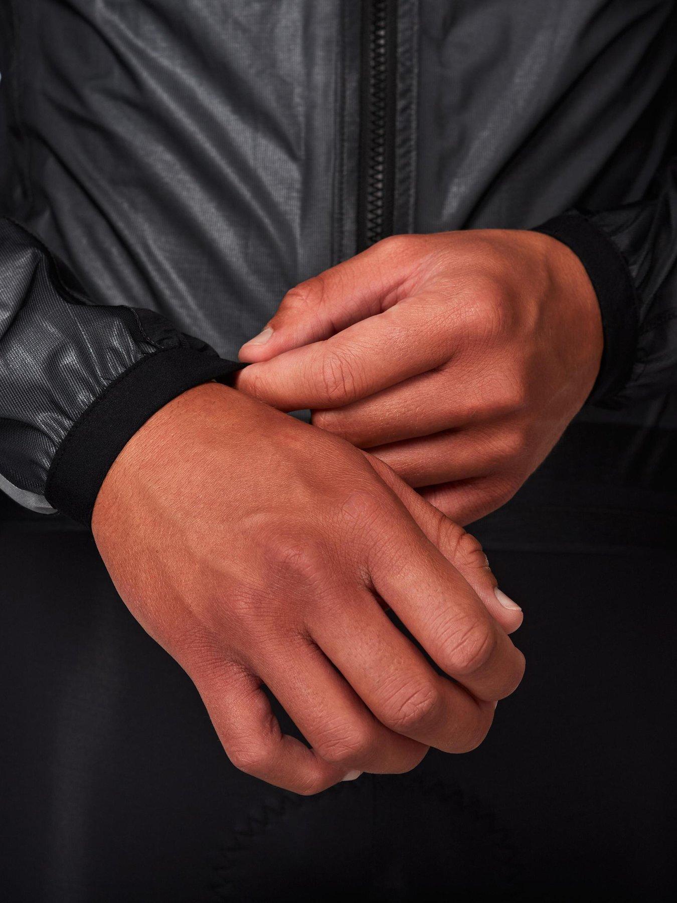 Image 5 of 6 of Decathlon Men's Road Cycling Long-Sleeved Rainproof Jacket RCR Ultralight-Black