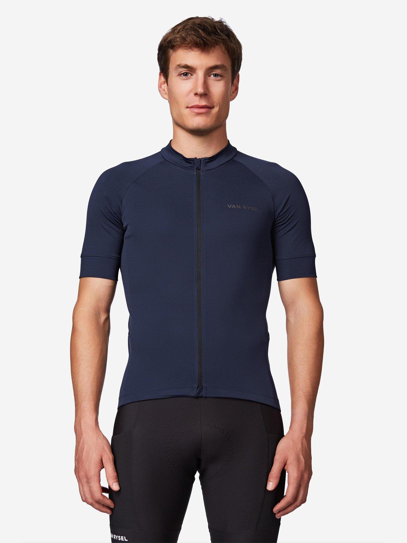 Decathlon Men's road biking short-sleeved top - Discover steel blue