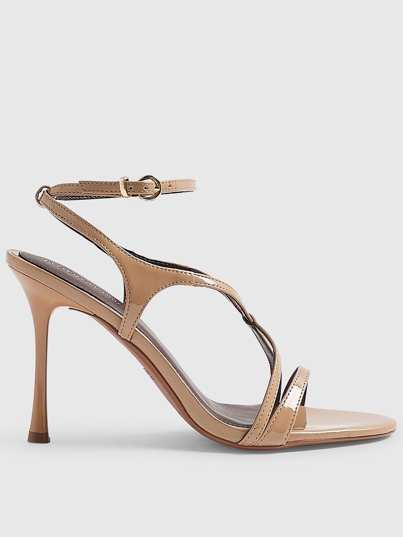 Image 2 of 5 of River Island Barely There Heeled Sandals - Pink