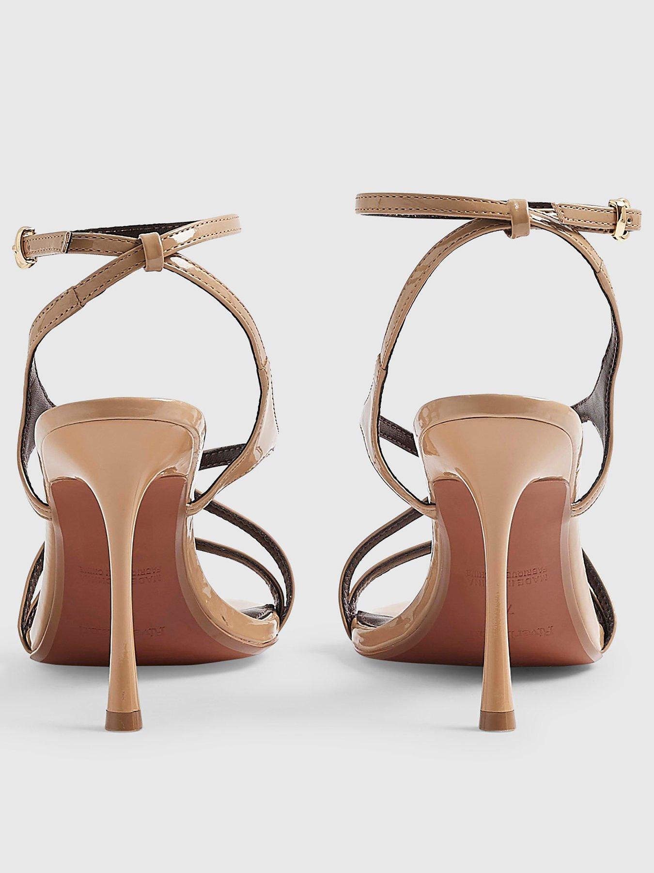 Image 3 of 5 of River Island Barely There Heeled Sandals - Pink