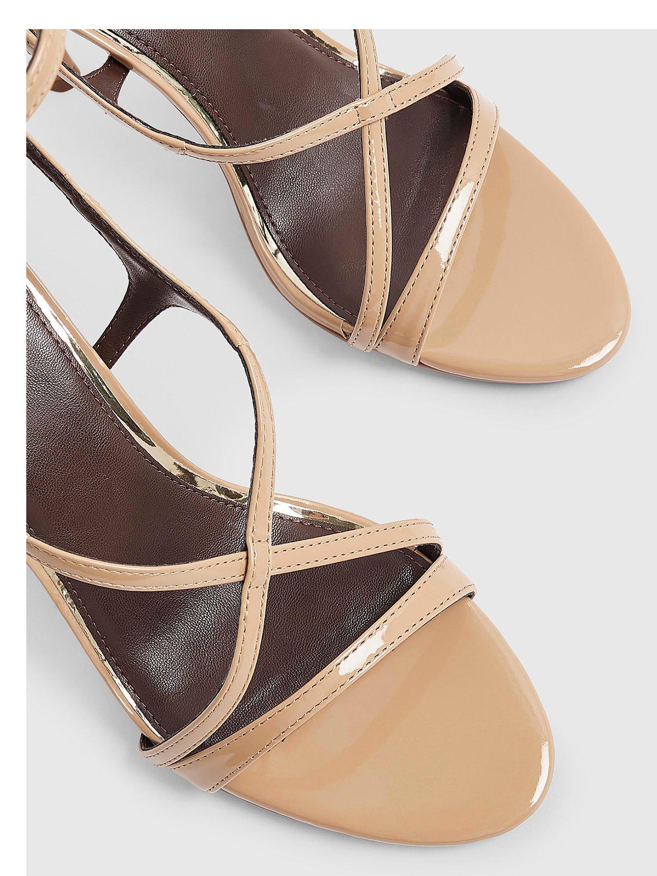 Image 4 of 5 of River Island Barely There Heeled Sandals - Pink