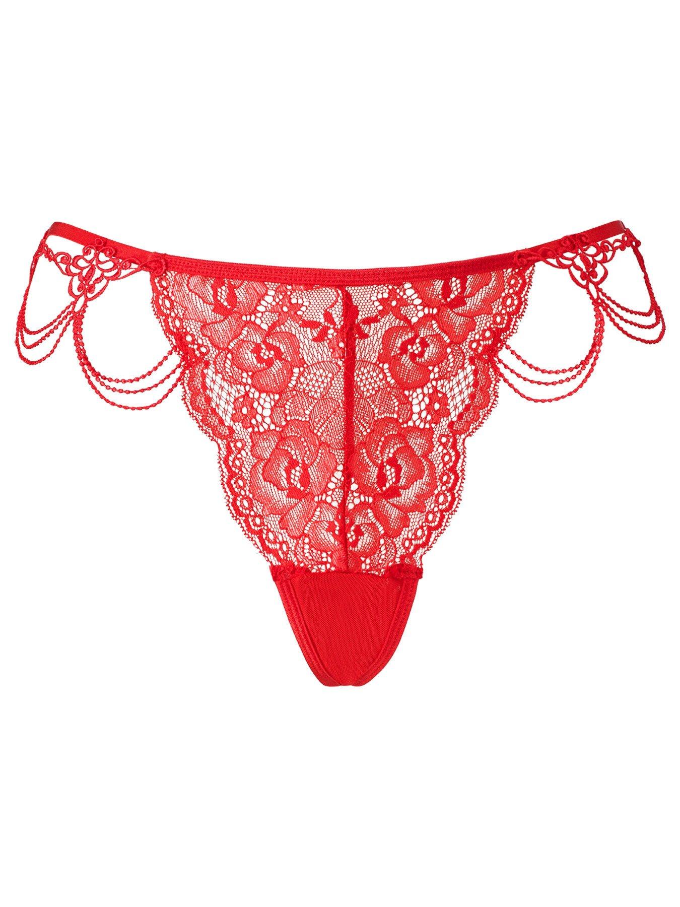 Image 4 of 4 of Ann Summers Tease &amp; Please Guipure Lace Crotchless G-String