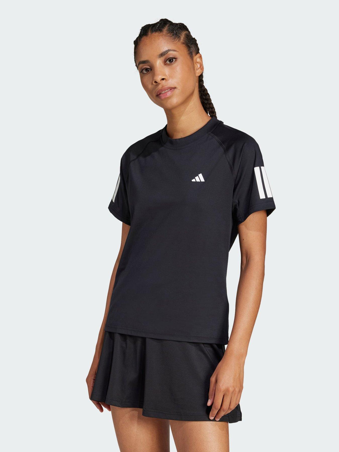 adidas Club 3-Stripes Tennis Climacool Tee, Black, Size Xl, Women