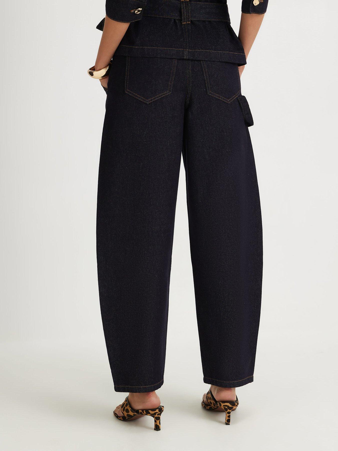 Image 2 of 4 of River Island Contrast Stitch Cargo Jeans
