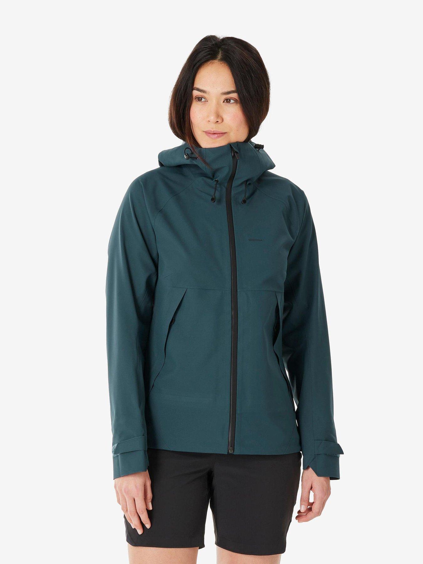 Decathlon Womens Waterproof Hiking Jacket MH500 - Green