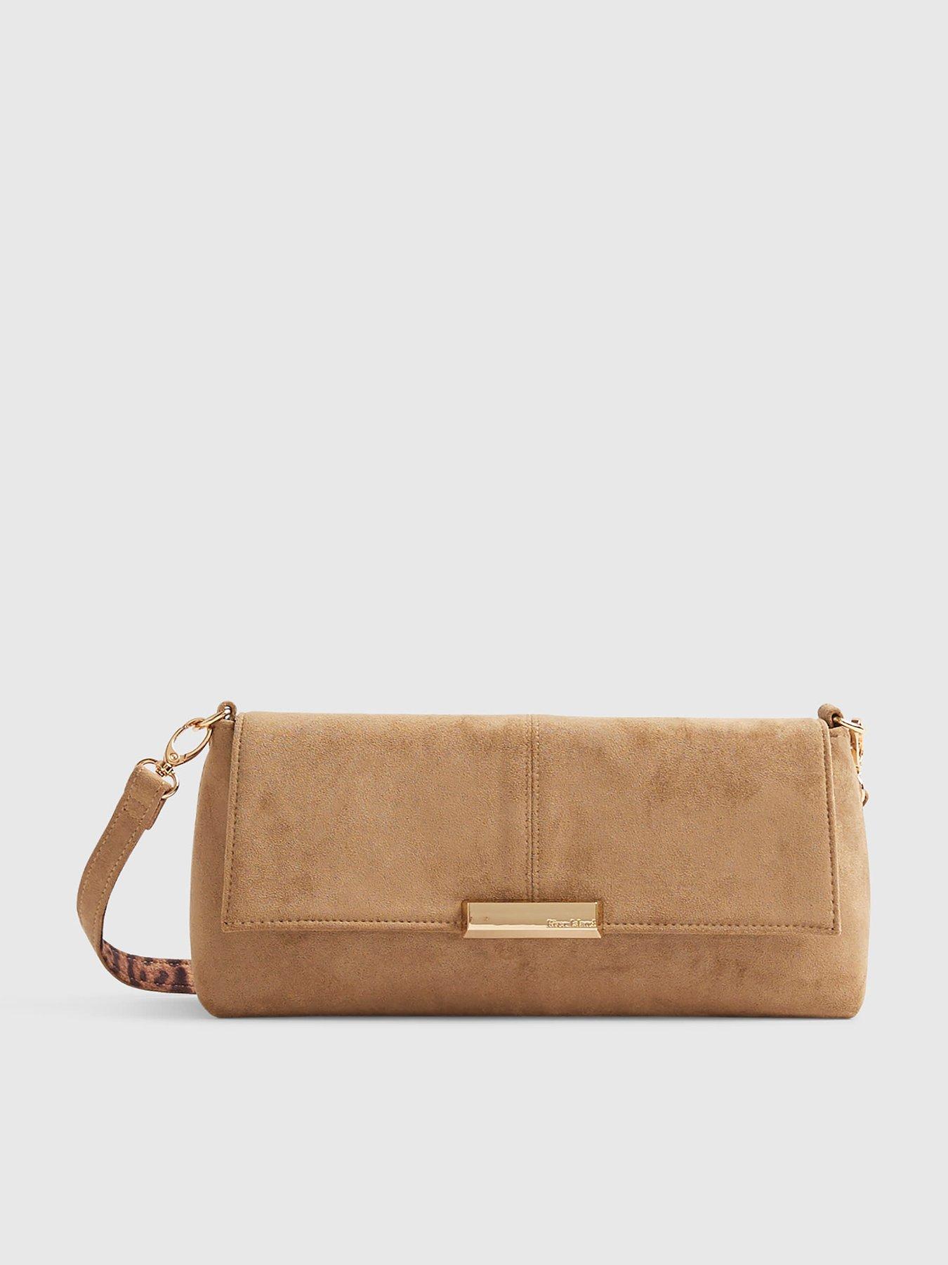 River Island Bar Flap Over Clutch Bag.