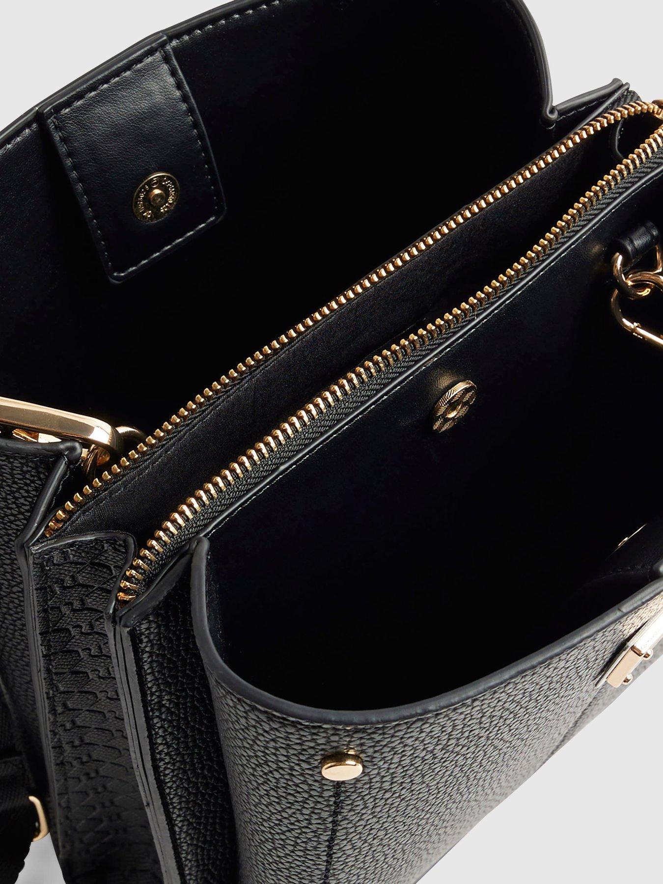 Image 5 of 5 of River Island Monogram Panelled Messenger Bag