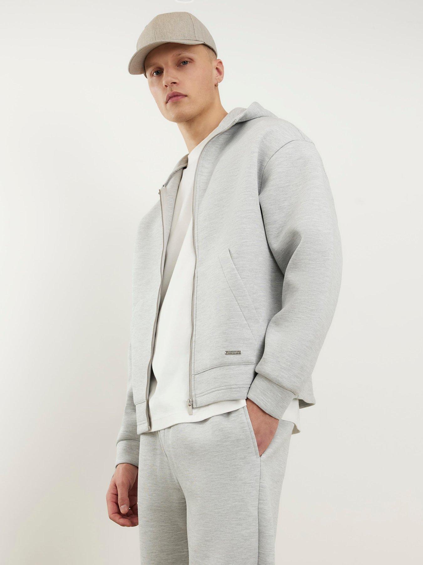 Image 1 of 4 of River Island Premium Oversized Zip Through Hoodie