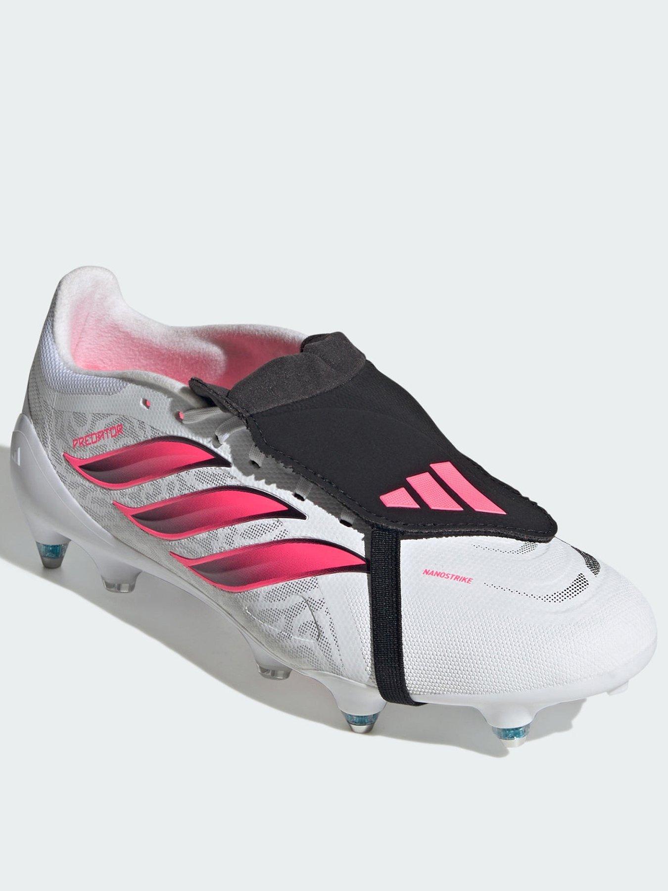 adidas Predator League Fold-Over Tongue Soft Ground Football Boots, White, Size 6, Men - Image 2