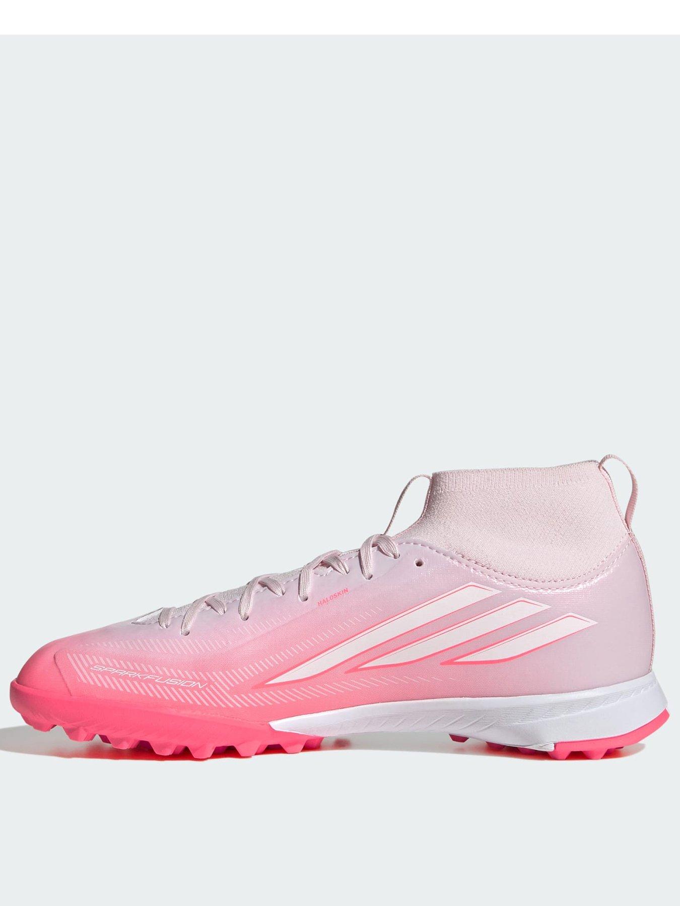Adidas Kids Pink F50 Sparkfusion League Mid Cut Turf Football Boots in Size 2.5, JD Sports - Image 3