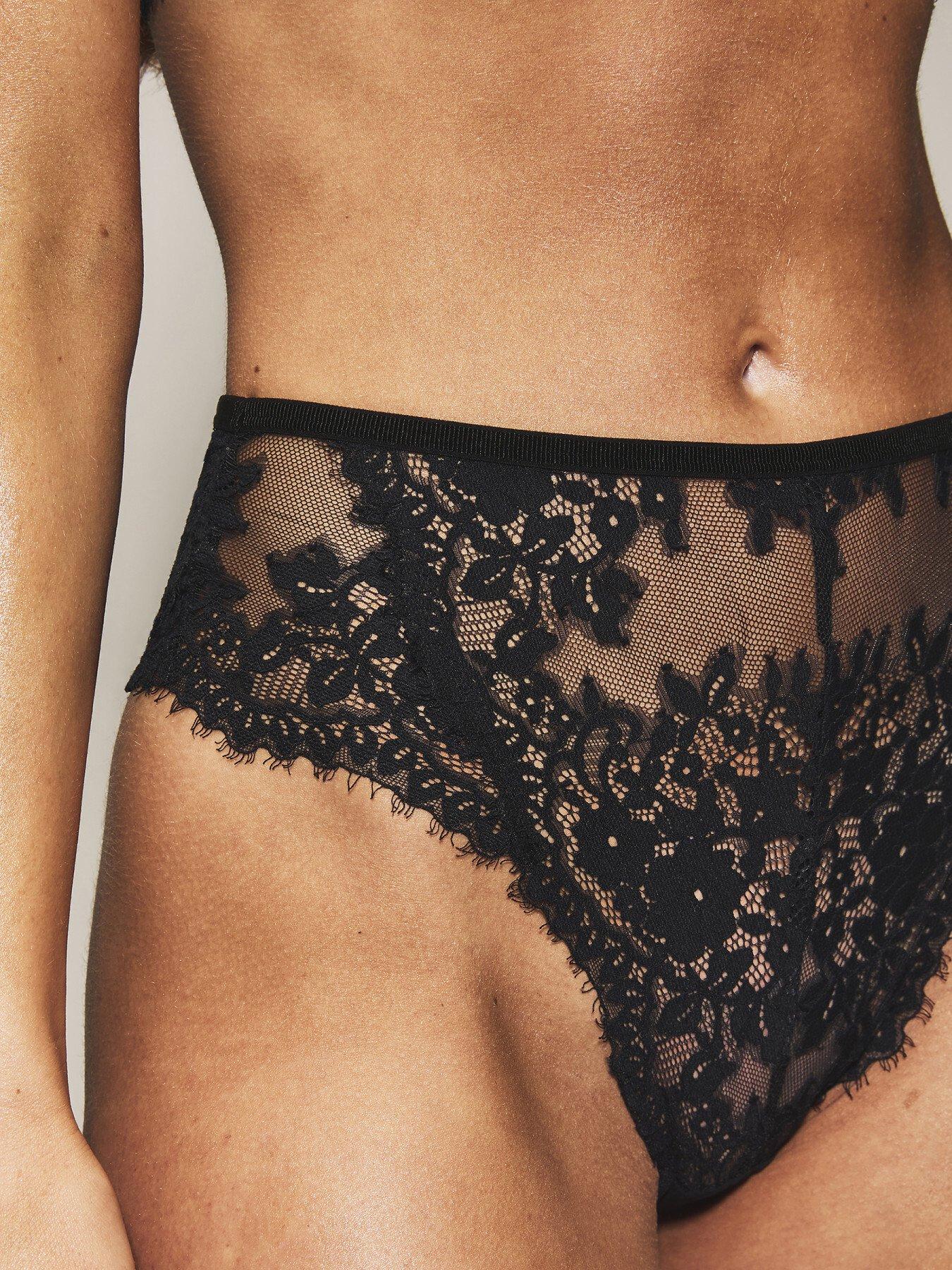 Image 4 of 4 of Knickerbox Renee Lace High Waisted Brazilian Knickers