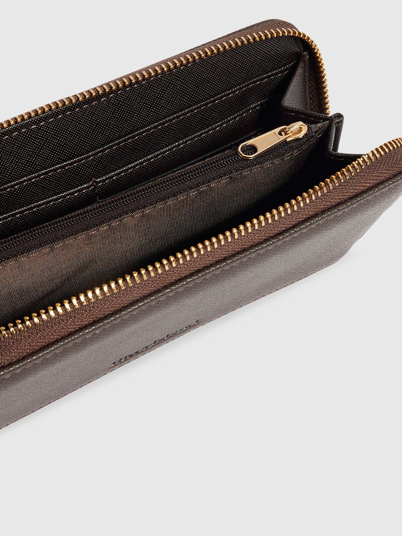 Image 3 of 3 of River Island Leopard Print Diamante Ziparound Purse
