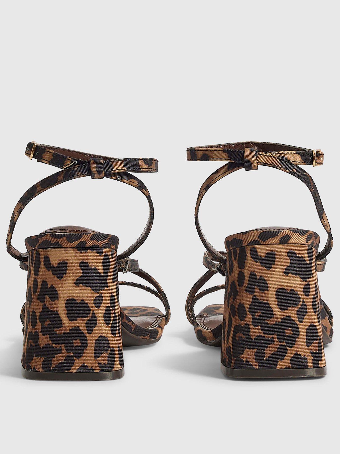 Image 3 of 4 of River Island Leopard Block Heel Sandals