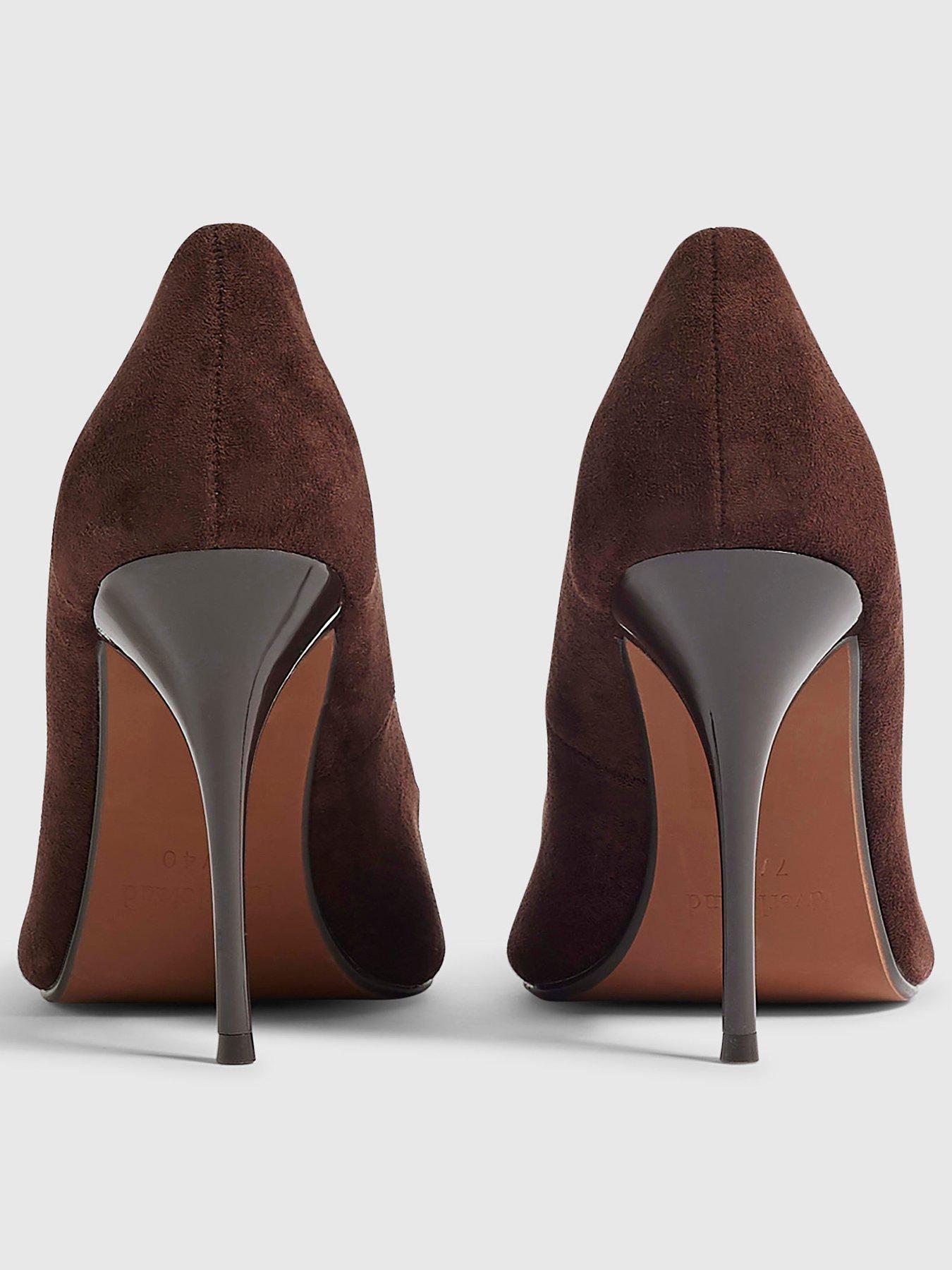 Image 3 of 4 of River Island Faux Suede Court Heels