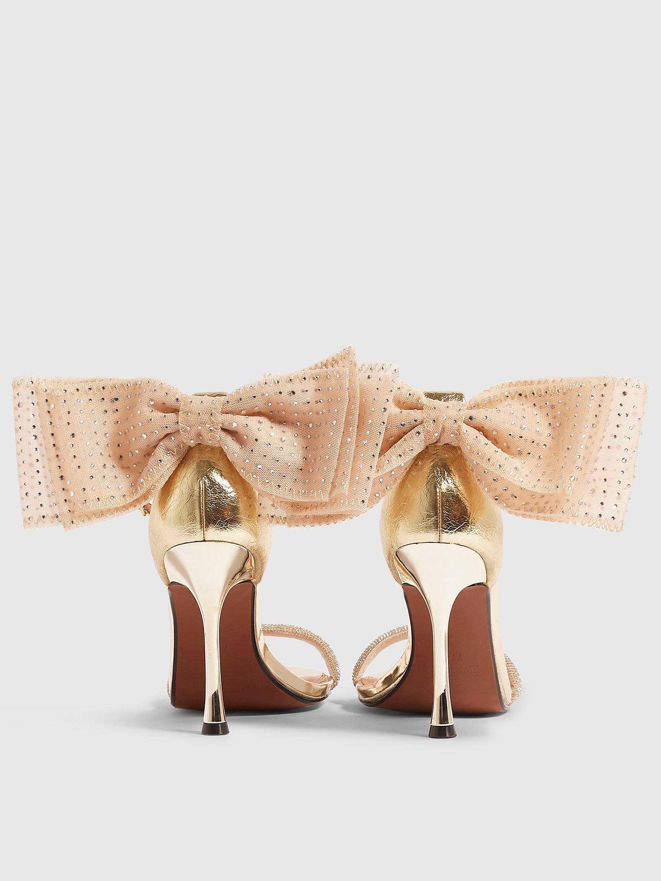Image 3 of 4 of River Island Bow Strappy Heeled Sandals