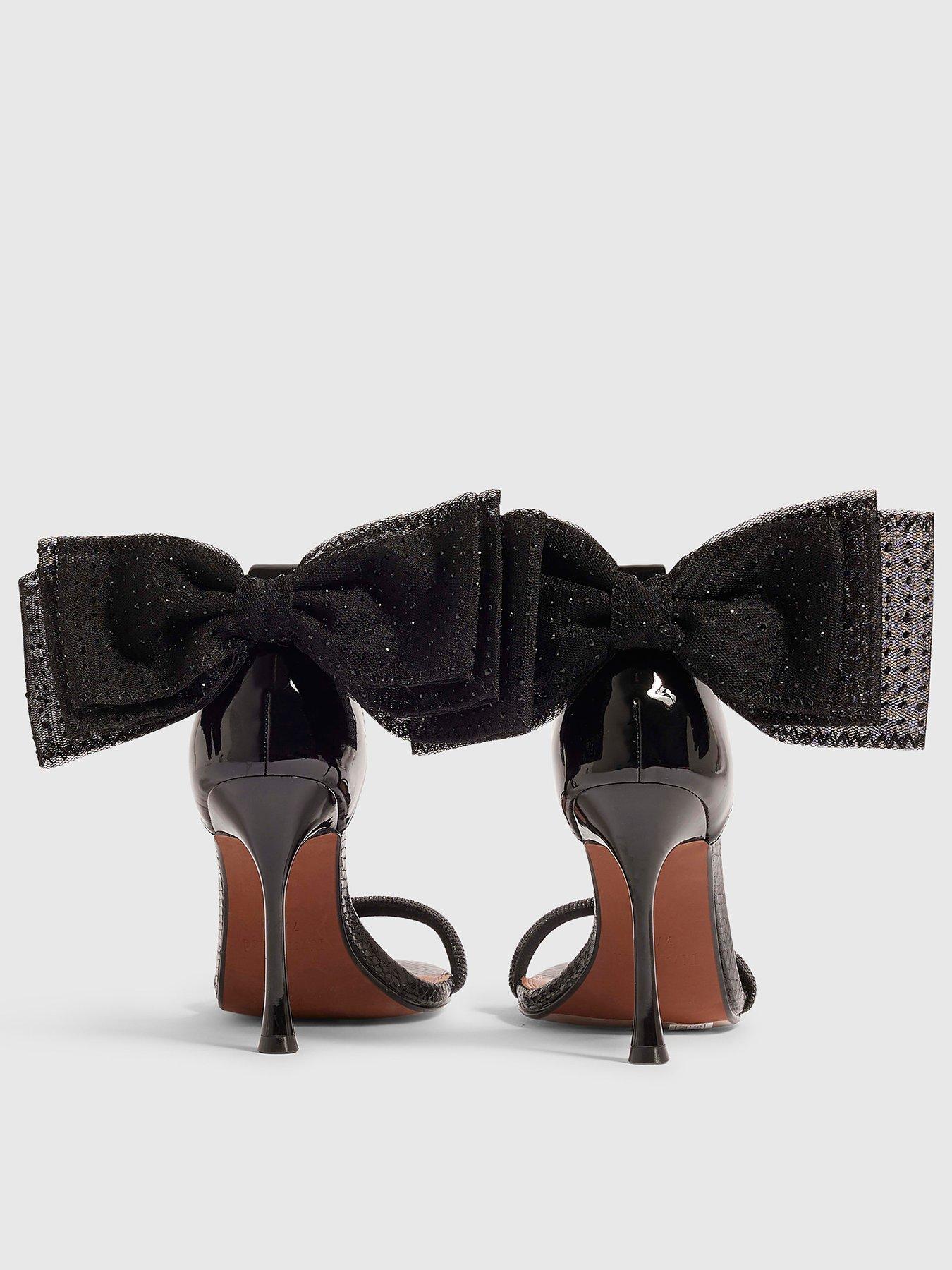 Image 3 of 4 of River Island Bow Strappy Heeled Sandals