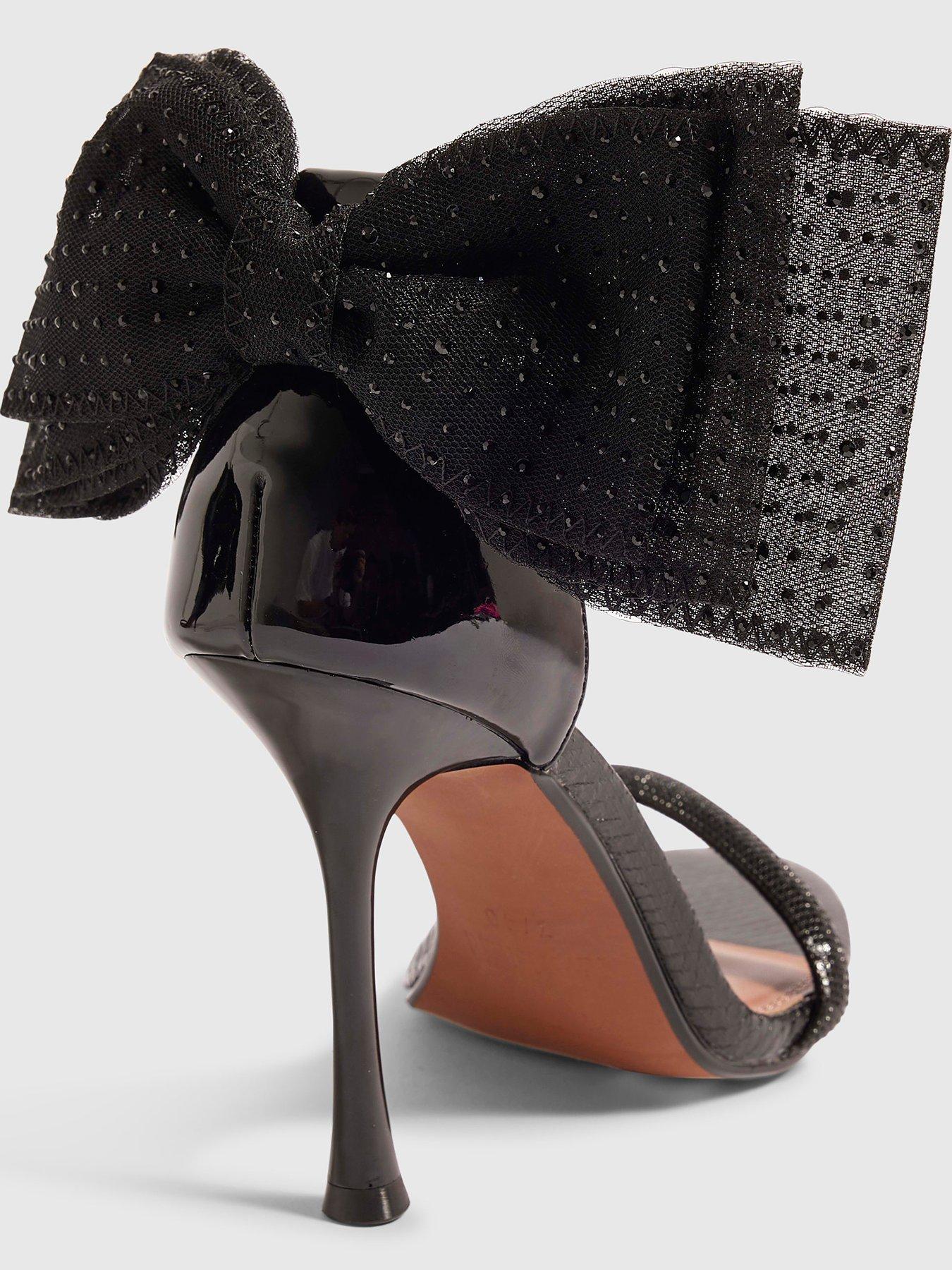 Image 4 of 4 of River Island Bow Strappy Heeled Sandals