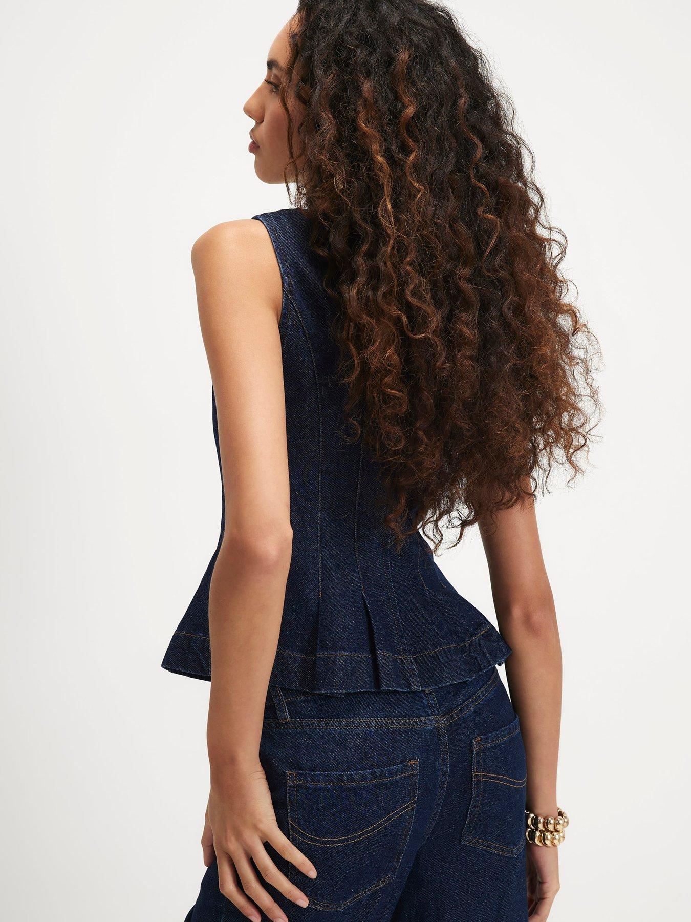 Image 2 of 3 of River Island Denim Peplum Top