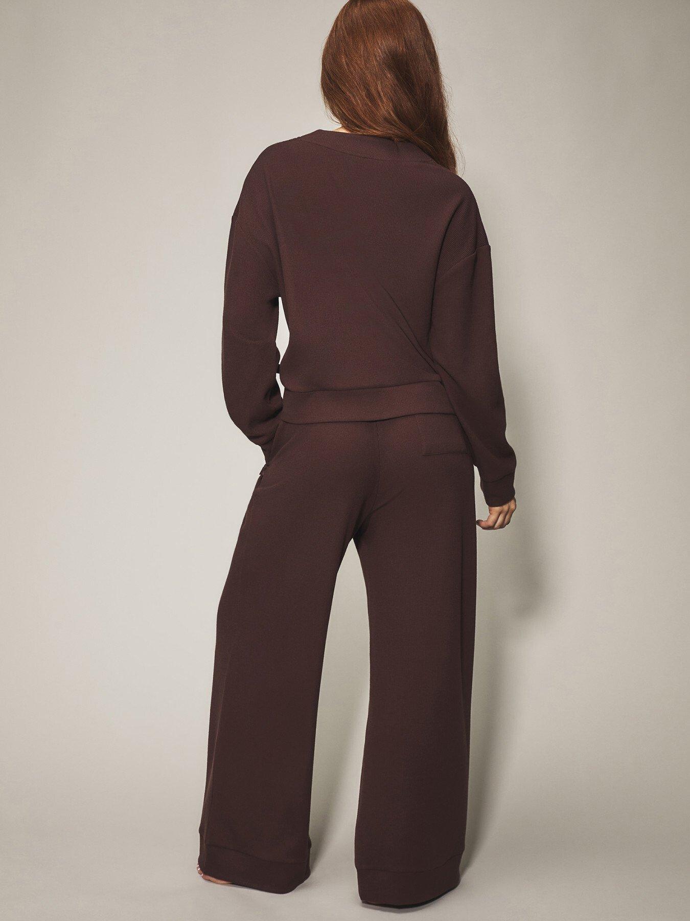 Image 2 of 4 of Knickerbox Knickerbox Cotton Waffle Long Sleeve Pyjama Top &amp; Trousers Set