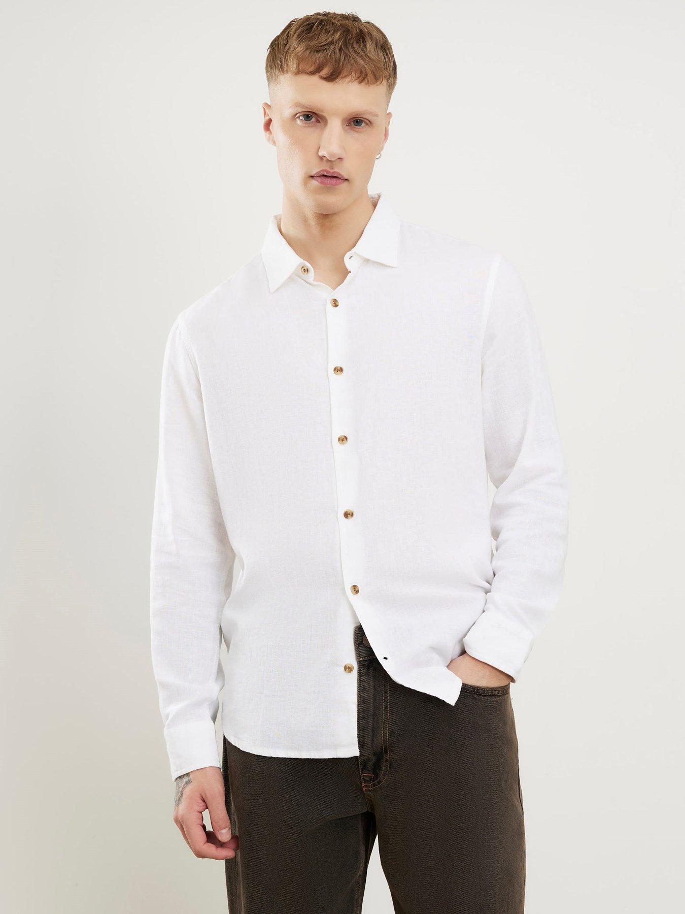 Image 1 of 4 of River Island Regular Fit Linen Blend Shirt