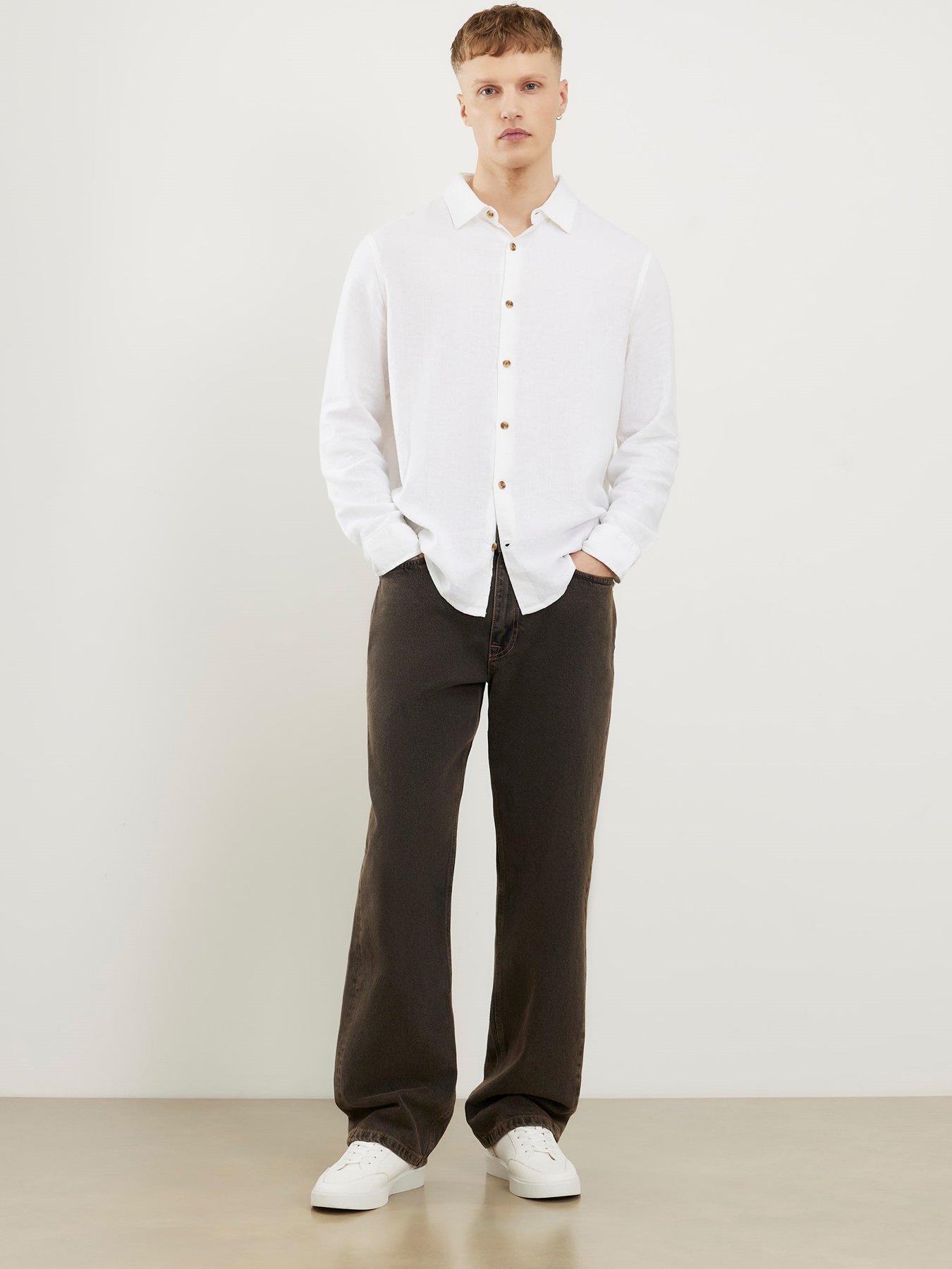 Image 3 of 4 of River Island Regular Fit Linen Blend Shirt