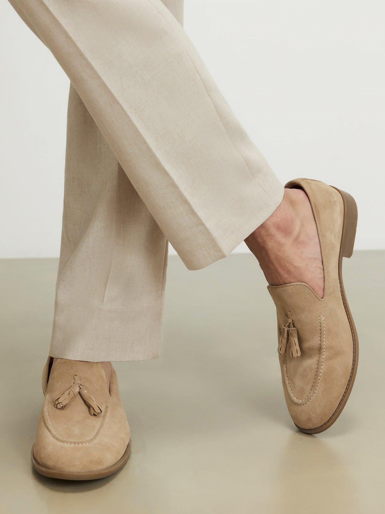 Image 1 of 4 of River Island Beige Suede Loafers