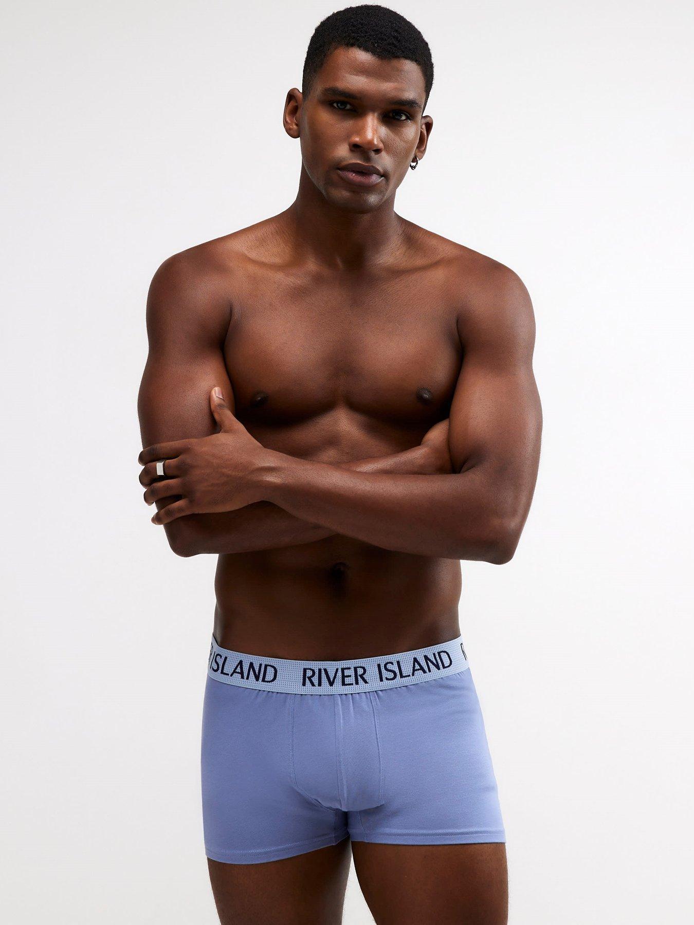 Image 3 of 3 of River Island Shifting Dot Waistband Pack Of 5 Trunks