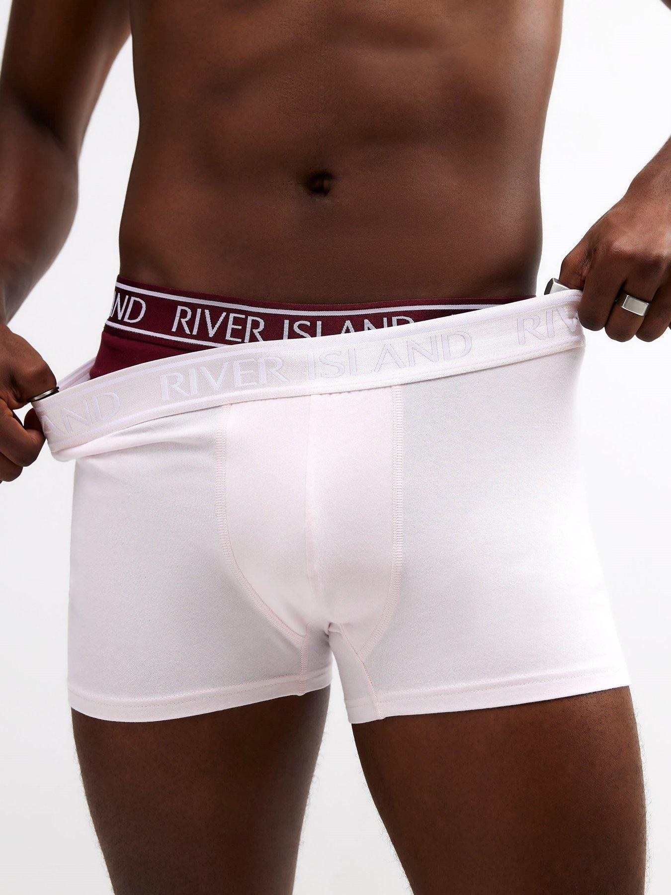 Image 3 of 3 of River Island White Pastel Colour Pack Of 5 Trunks