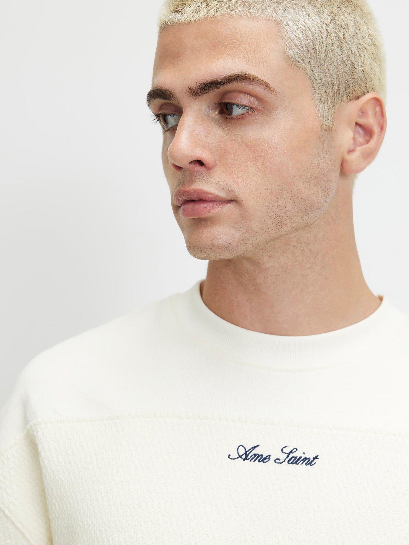 Image 4 of 4 of River Island Cream Cotton Ame Saint Stripe T-shirt