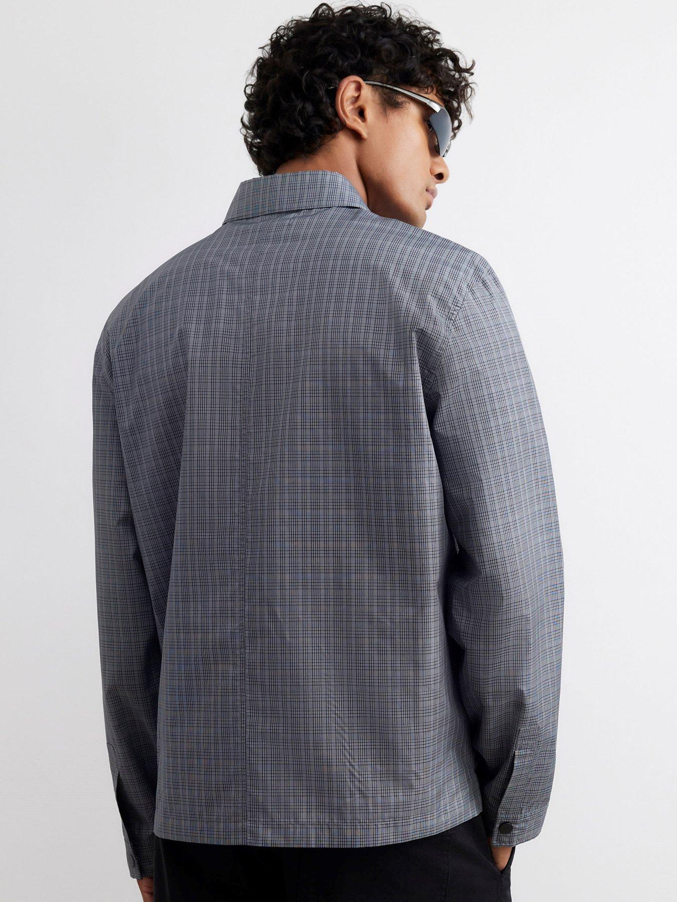 Image 2 of 4 of River Island Regular Fit Nylon Check Utility Shirt