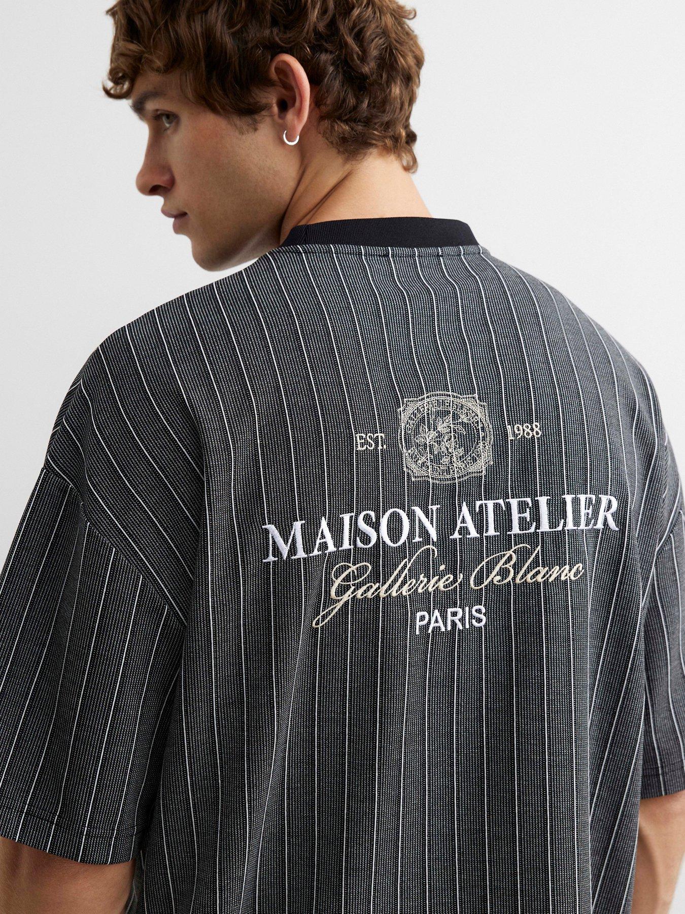 Image 2 of 4 of River Island Cotton Stripe Maison T-shirt