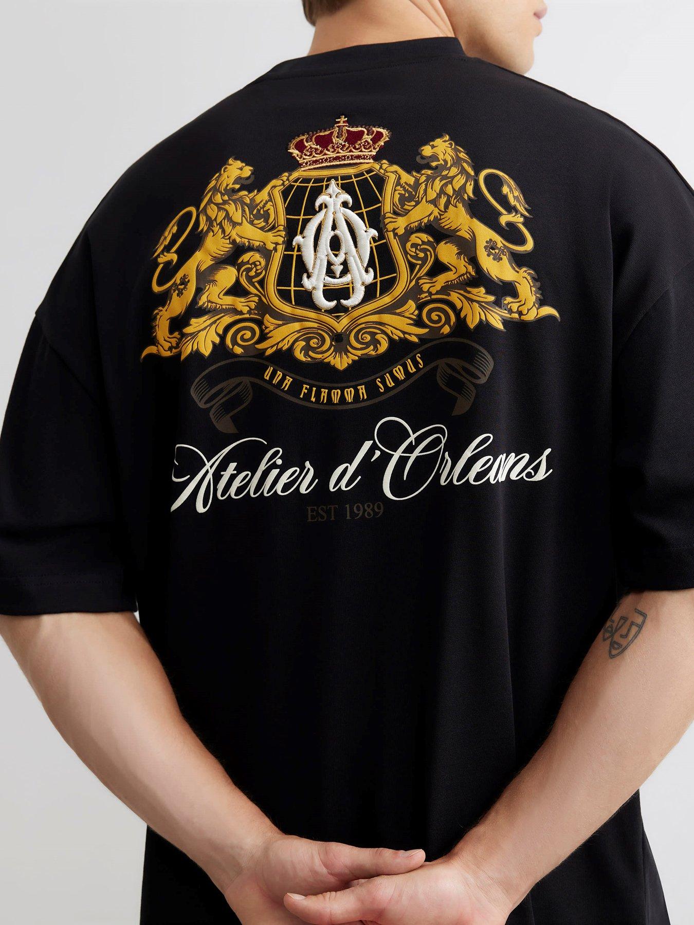 Image 2 of 4 of River Island Crest Atelier Oversized Fit T-shirt