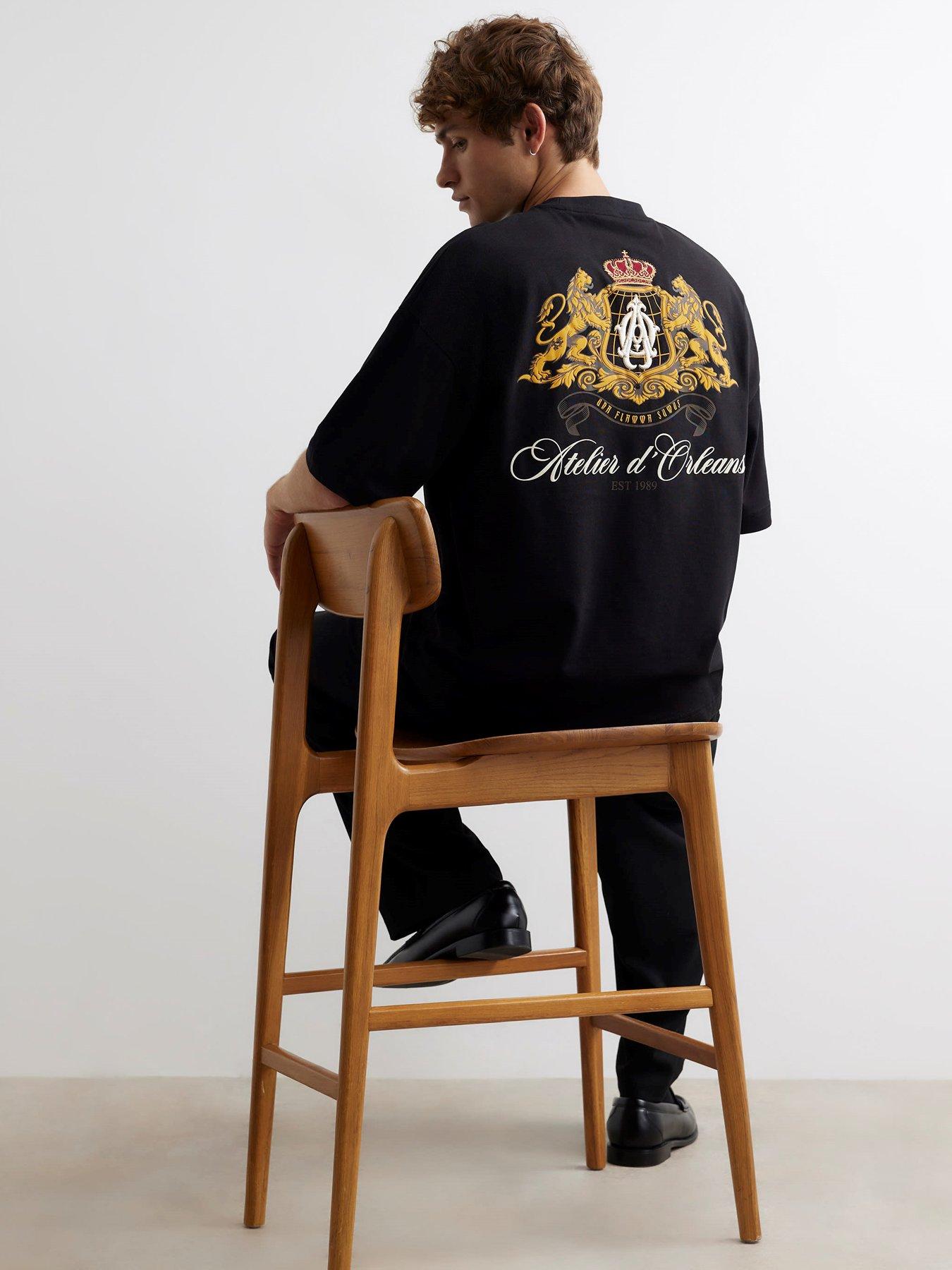 Image 4 of 4 of River Island Crest Atelier Oversized Fit T-shirt