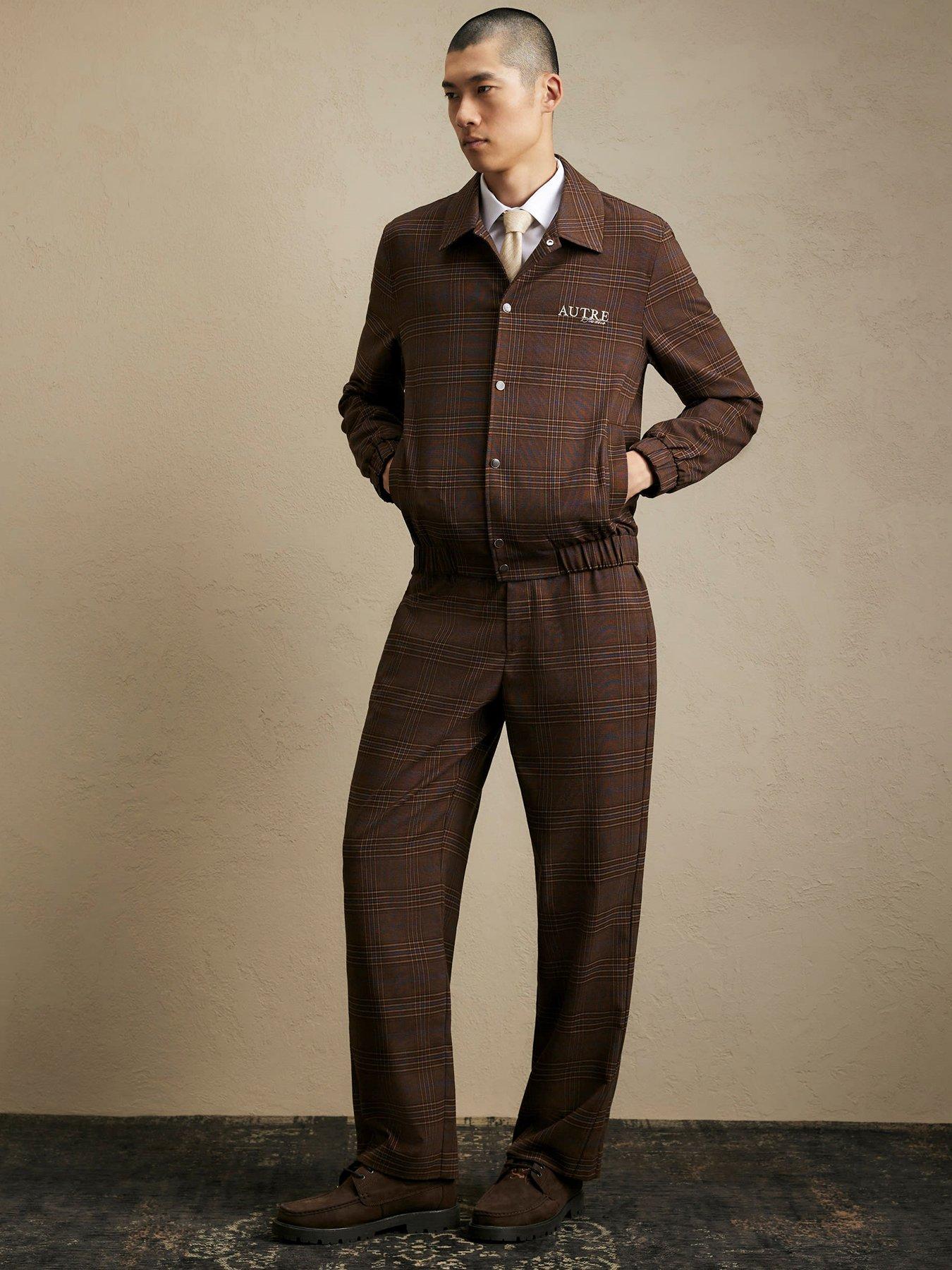 Image 1 of 4 of River Island Regular Fit Check Autre Jacket