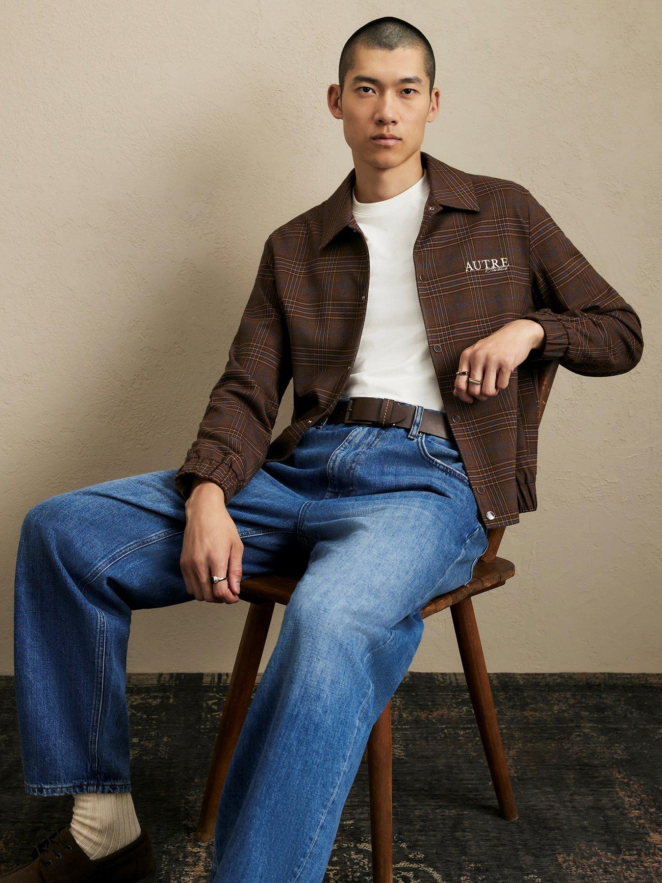 Image 3 of 4 of River Island Regular Fit Check Autre Jacket