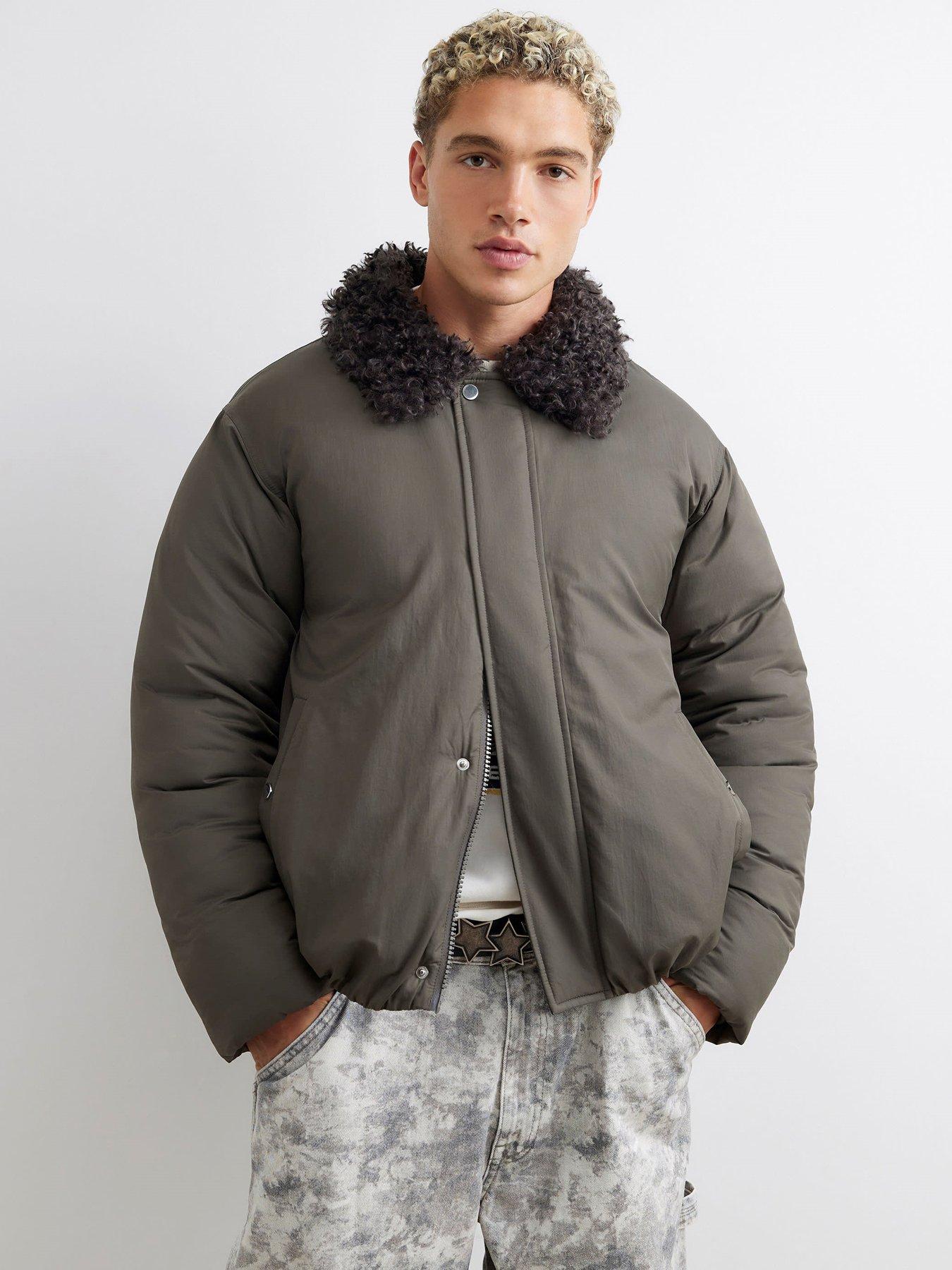 Image 1 of 4 of River Island Fur Collared Jacket