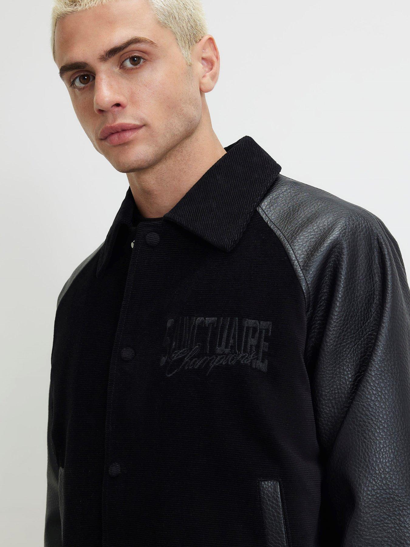 Image 4 of 4 of River Island Corduroy Sanctuaire Varsity Jacket