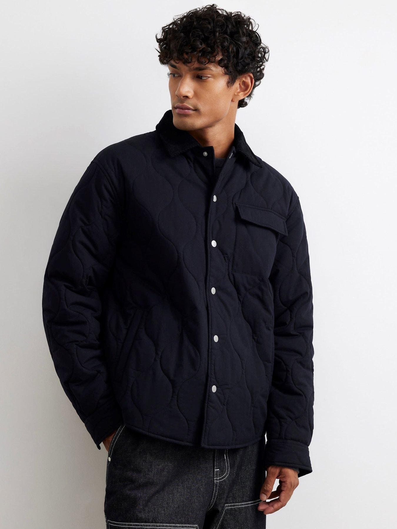 Image 1 of 4 of River Island Cotton Quilted Overshirt