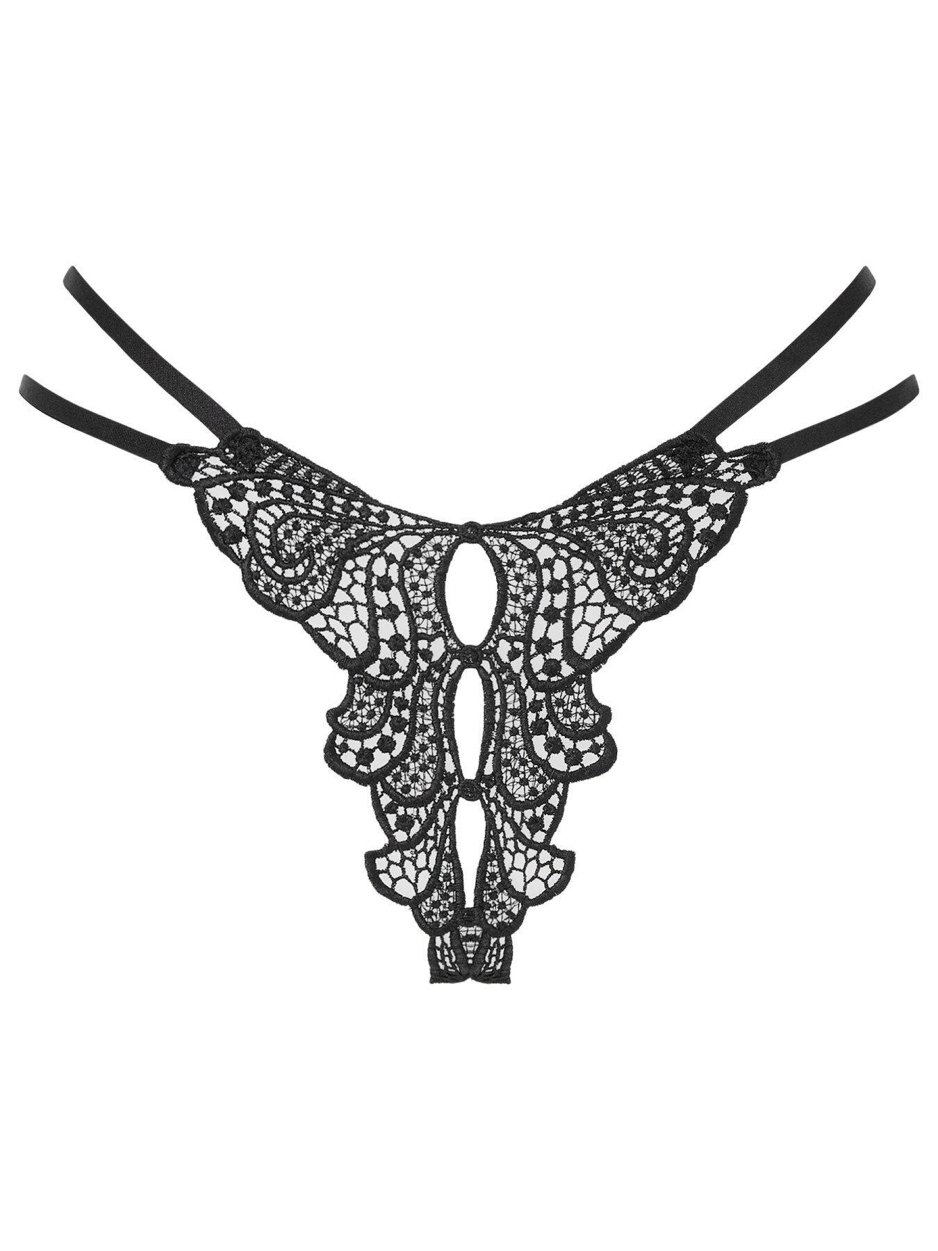 Image 3 of 3 of Ann Summers Forbidden Flutter Embroidered Crotchless String