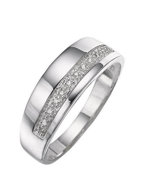 the-love-silver-collection-silver-and-diamond-band-ring