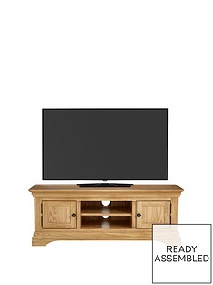 Luxe Collection Constance Oak Ready Assembled Large TV Unit - fits up to 60 inch TV