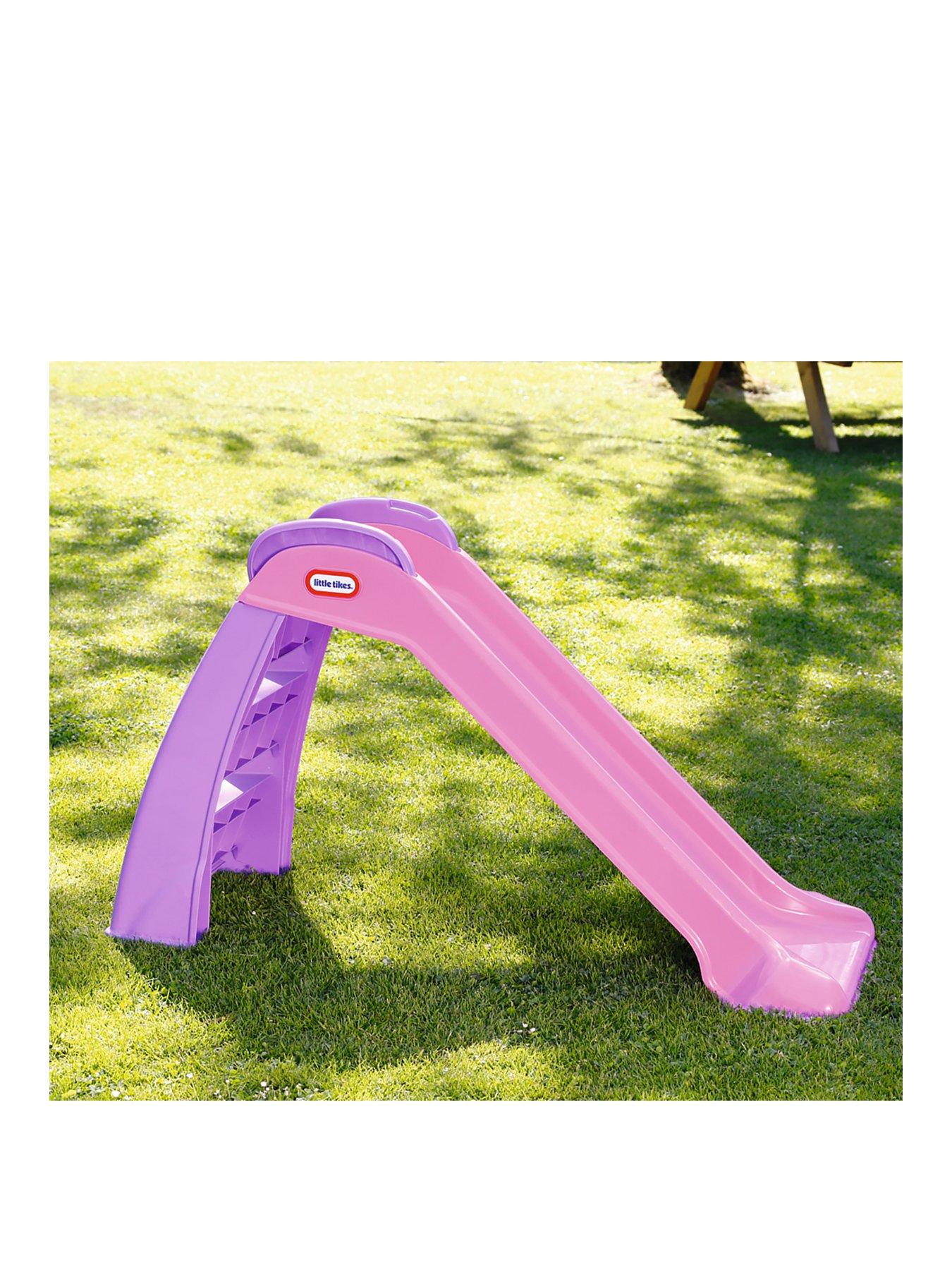 pink childrens slide