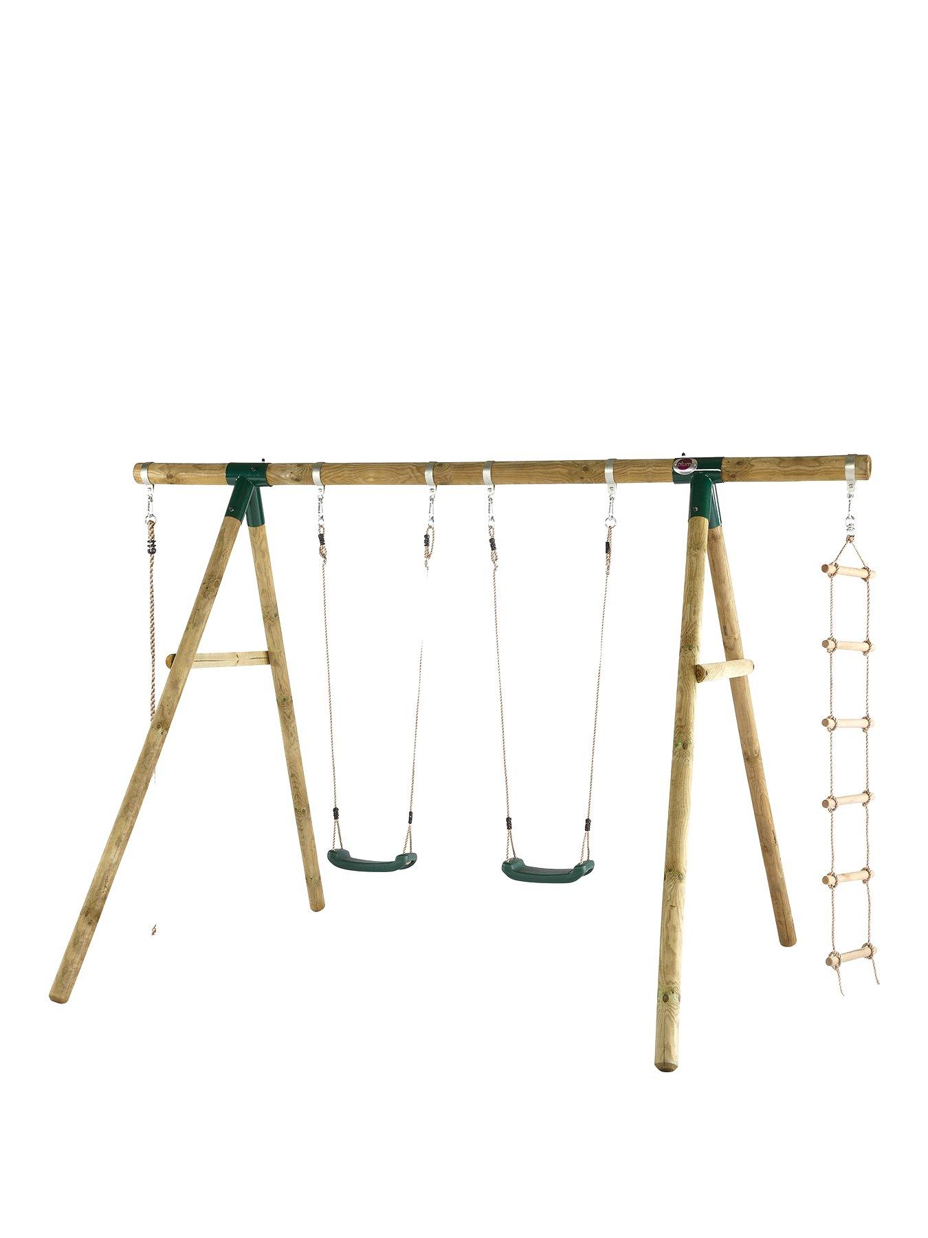 Image 1 of 6 of Plum Gibbon Wooden Garden Swing Set